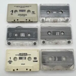 Vintage Cassette Tape Lot Gloria Estefan Tiffany Sarah McLachlan Carpenters 6pc